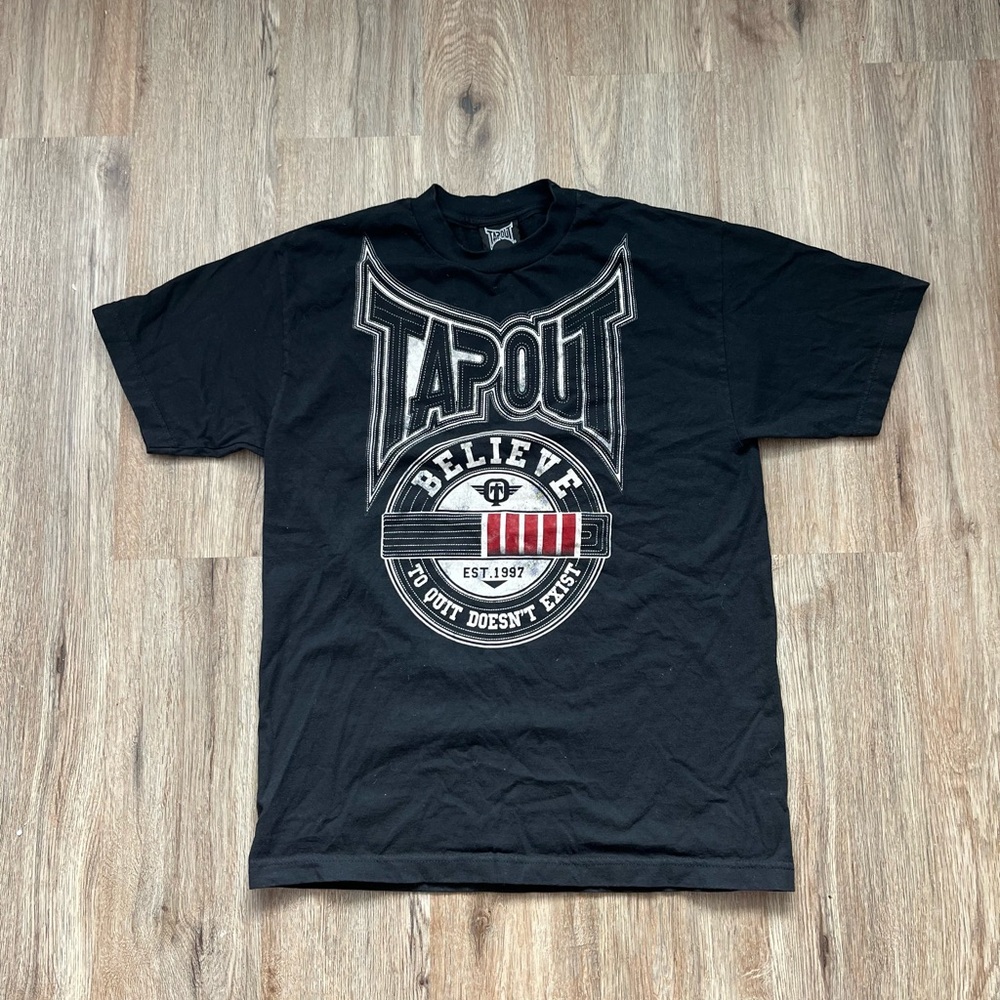 Y2K Tapout Black Graphic Men's T-Shirt